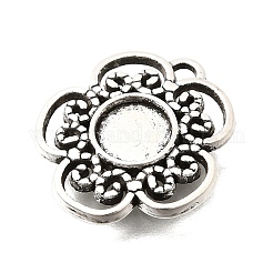 Zink-Legierung geschnitzte Blume Perle Emaille & Fassungen für Strasssteine&nbsp;FIND-D042-09A-AS