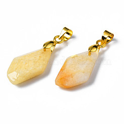 Pendentifs de jade topaze naturelle&nbsp;G-Q998-008G