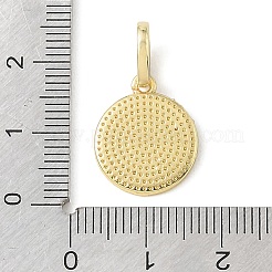 Pendentifs en laiton micro pavé de zircons cubiques transparents et émail&nbsp;CU-CBA6938-18G-01