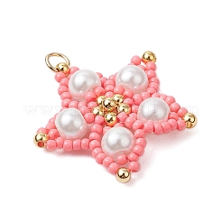 Pendenti a forma di stella con perline di vetro&nbsp;PALLOY-MZ00524-04