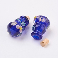 Handmade lampwork Parfümflasche Anhänger&nbsp;LAMP-P044-B
