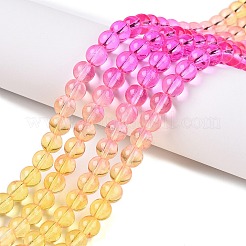 Perles de verre transparentes de peinture de cuisson&nbsp;DGLA-M001-8mm-05