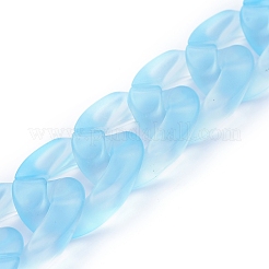 Chaîne gourmette en acrylique transparent&nbsp;AJEW-JB00544-04
