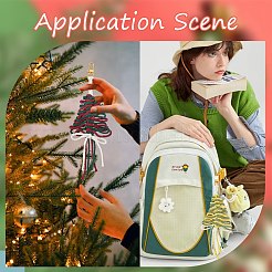 Kits de fabrication de porte-clés en coton tissé fait main pour sapin de Noël&nbsp;DIY-SC0028-13B