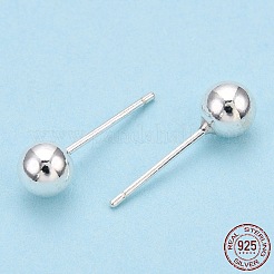 925 orecchini a bottone rotondi in argento sterling&nbsp;STER-T005-01F
