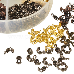 Perline distanziali in ferro multicolor con scatola per creazione di gioielli 7~8x3.6~4x3mm&nbsp;IFIN-PH0001-07-NF