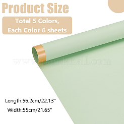 30 feuille de papier d'emballage cadeau opp 5 couleurs&nbsp;DIY-WR0004-20B