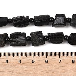 Rohe raue natürliche schwarze Turmalinperlenstränge&nbsp;G-Z147-C01-01
