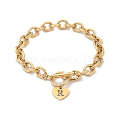 Bracelets à breloques en acier inoxydable 304 doré&nbsp;NJEW-K284-01G-R