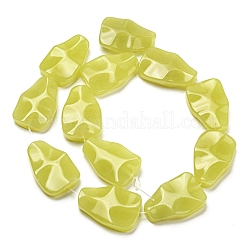 Natürliche Zitronen Jade Perlen Stränge&nbsp;G-B051-B02-01
