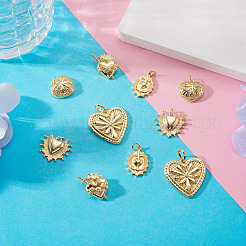 10pcs 5 Arten Messinganhänger&nbsp;KK-TA0008-41