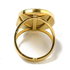 Anillos de puño abiertos de acero inoxidable 304 con revestimiento iónico (IP)&nbsp;RJEW-C079-19G-04