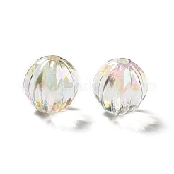 Perline acriliche iridescenti arcobaleno con placcatura uv bicolore&nbsp;TACR-D010-05E