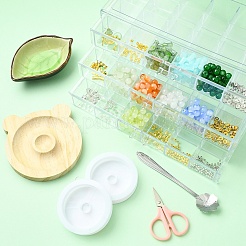 Kit de fabrication de bracelet en perles de verre à faire soi-même&nbsp;DIY-FZC0001-01A