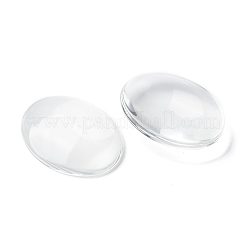 Cabochons de verre transparent de forme ovale&nbsp;GGLA-R022-40x30