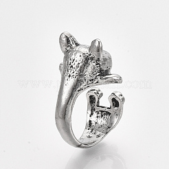 Legierung Welpen Manschette Fingerringe&nbsp;RJEW-T008-09