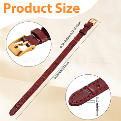 1 Stück strukturierte Lederarmbandriemen&nbsp;AJEW-CL0003-11B