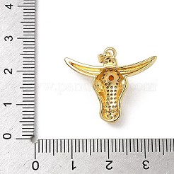 Pendentifs avec zircon cubiques à micro-pavés en laiton&nbsp;KK-F924-17A-G