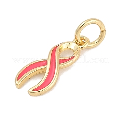 Breloques d'émail en laiton&nbsp;KK-Q028-30G-01