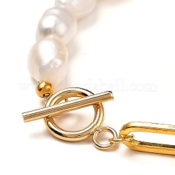 Conjuntos de pulseras y collares de perlas keshi de perlas barrocas naturales&nbsp;SJEW-JS01105