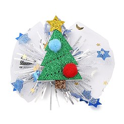 Pinzas para el pelo de cocodrilo de fieltro y gasa con tema navideño&nbsp;PHAR-F019-07