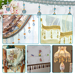 Garniture de frange de perles en plastique de rideau&nbsp;OCOR-WH0090-69C