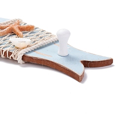 Pendentif suspendu en bois de poisson de style méditerranéen&nbsp;HJEW-C007-01
