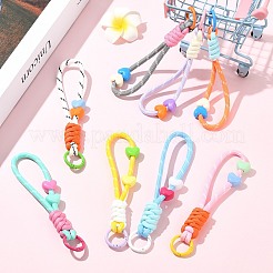 8 stücke 8 arten bunte herz-förmigen polyester knoten anhänger dekorationen&nbsp;ST-CJ0028-14