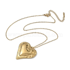 Colliers pendentifs texturés en acier inoxydable 304 pour la Saint-Valentin&nbsp;SA-CBA5A8D-06G