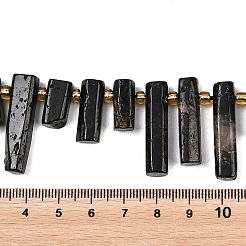 Natürliche schwarze Turmalin Perlen Stränge&nbsp;G-F829-A03-01