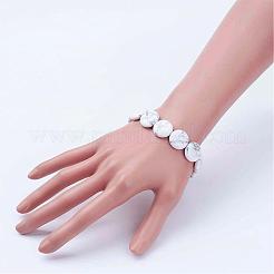 Abalorios de Howlite naturales brazalete tramo de&nbsp;BJEW-JB02845-03