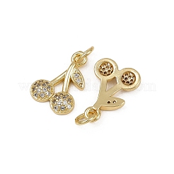 Pendentifs avec zircon cubiques à micro-pavés en laiton&nbsp;KK-Z120-08G-04