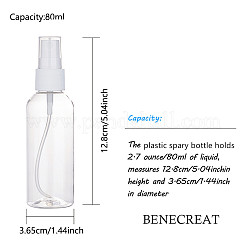 80 ml transparente Parfüm-Sprühflaschensets aus Kunststoff für Haustiere&nbsp;MRMJ-BC0001-57