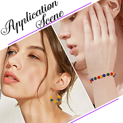 Kit fai da te per la creazione di braccialetti e orecchini con perline di vetro&nbsp;DIY-SP0001-20C