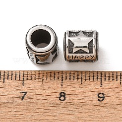 316 chirurgische Edelstahl-Europäische Perlen&nbsp;SA-CBA7555-01AS-11