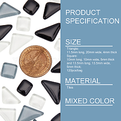 Cabochons en verre transparent&nbsp;GLAA-GF0001-10F