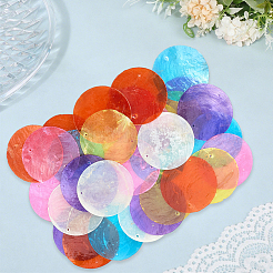 36 Stück 6 Farben gefärbte natürliche Capiz-Muschelanhänger&nbsp;FIND-SC0017-50