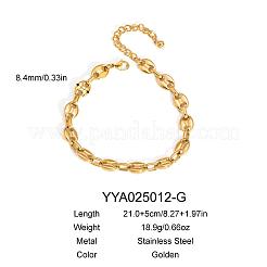 Tobilleras de cadena de granos de café de acero inoxidable 304 de moda para mujer&nbsp;CS8470-1