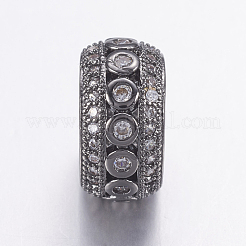 Perline zirconi micro pave  in ottone&nbsp;ZIRC-G125-43B