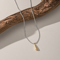 Collane lunghe con pendente a goccia in acciaio inossidabile 304 per donna&nbsp;WG6AD54-01