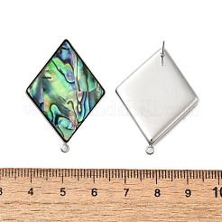 Ohrstecker aus natürlichem Paua-Muschel-Stein aus 304 Edelstahl&nbsp;STAS-Z125-05P