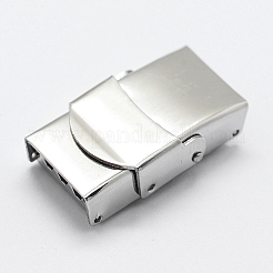 Fermoirs de bracelet de montre en acier inoxydable 201 résistant au ternissement&nbsp;STAS-K173-01C