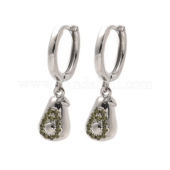 Messing Zirkonia Creolen&nbsp;EJEW-Q015-02P-B