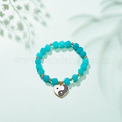Bracelet extensible en jade naturel&nbsp;BJEW-JB08525-03