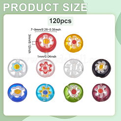 120 Stück handgemachte Millefiori Glasperlen&nbsp;LAMP-ME0001-11