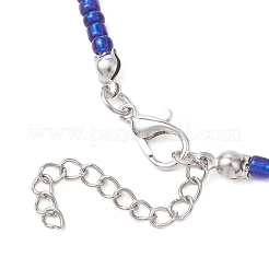 Gargantilla con cuentas de vidrio de color degradado de 3 mm para mujer&nbsp;NJEW-JN05876