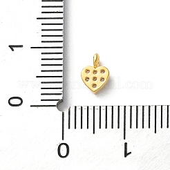 Breloques en laiton avec zircone cubique de micro pave&nbsp;KK-S513-09A-G