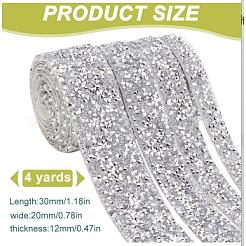 4 Meter 4 Arten Glitzerharz Hotfix Strass (Schmelzkleber auf der Rückseite)&nbsp;DIY-GO0001-99