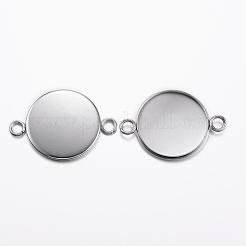 Anlaufgeschützte Cabochon-Anschlussfassungen aus Edelstahl 304&nbsp;STAS-P161-29-20mm