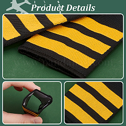 3 paire d'épaulettes de pilote rectangulaires en polyester&nbsp;FIND-GA0003-90A